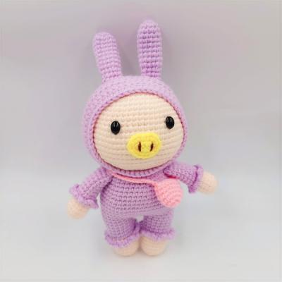 China Handmade Weaving Plush DIY Crochet Cute Rabbit Pig Knitting Baby - Amigurumi Bunny Sleeping Toy Baby Crochet Doll Girls Toys for sale