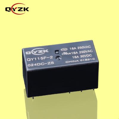 중국 24vdc SPDT Rating Sealed Load 16AMP 250VAC 16A 30VDC 8 Pins 0.4W Alternative To JQX-115F General Purpose PCB Power Relay 판매용