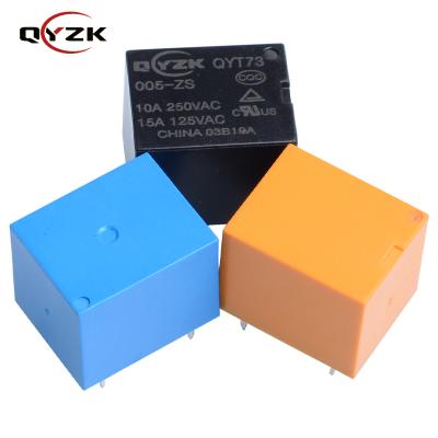 中国 Epoxy Custom Relay Color Tube Optional For India And Pakistan Market Racing 5V 12V 24V DC 7A 5 Pin Sugar Cube T73 Mini Power Relay 販売のため