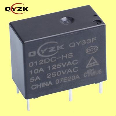 Κίνα QYZK QY33F Sealed Load 5A 125VAC 10A 250VAC 4pin SPST 3v 5v 6v 9v 12v 24v 48v PCB Normally Open Miniature Relay for Automobiles προς πώληση