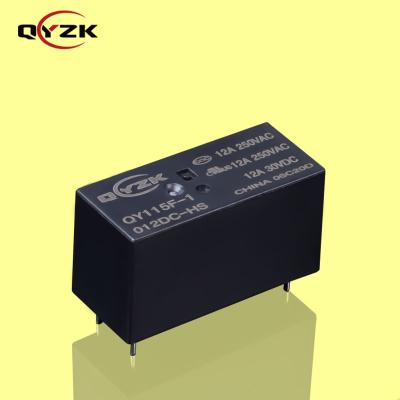 Chine jqx 115f 12V DC SPST-NO Rating Sealed Load 12AMP 250VAC 12A 30VDC 4 Pins 0.4W Alternative to HF115F Home Appliances Power Relay à vendre