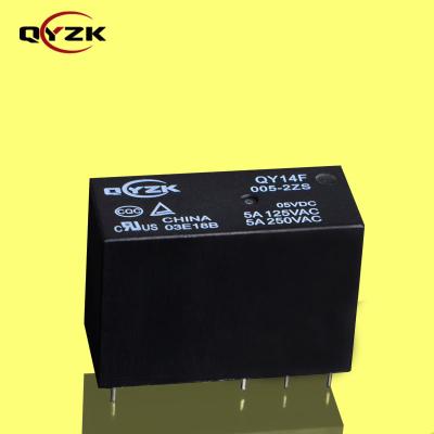 China Sealed 5 Volt 2*SPDT 5AMP 250VAC 5A 30VDC 8 Pins JQX-14FF Sound Hardware Control Board Power Relay 0.54W Alternative to Small zu verkaufen