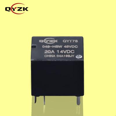 China Sealed DC SPST-NO (1 Form A Rating Coil 48V Load 20A 14VDC 4) Pins 0.8W Alternative to CN-H/ACTC Miniature Automobile Car Relay Te koop