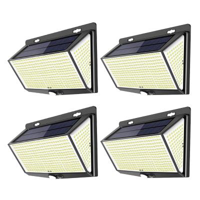 China 468LED Garden Wall Light Solar Powered PIR Motion Sensor Lights Outdoor Garden Lamp Night Light 3 Modes Waterproof for Garden Patio for sale