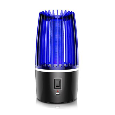 China Bedroom USB 2-in-1 Mosquito Trap Zapper Lamp Electric UV Rechargeable Night Light with 4000mAh Battery, YA5000, Blue for sale