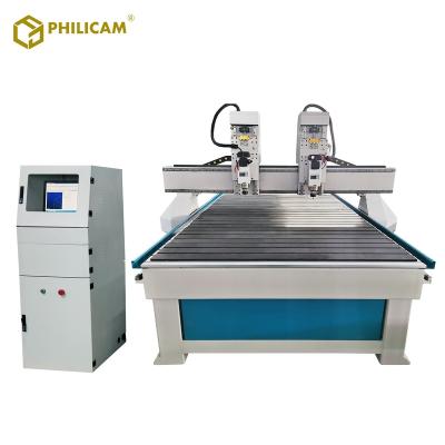 China MDF Philicam ACRYLIC ALUMINUM WOOD Two Axis Carving CNC Router Machine For Wood for sale