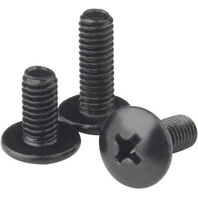 China Construction Head Cross Bolt M4 M5 M6 Black Oxide Steel Big Pan for sale