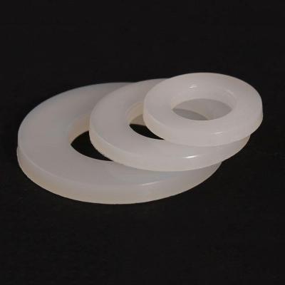 China Customized Size White Color Split Nylon Plastic Flat Round Gasket for sale