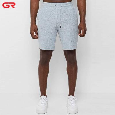 China Custom Logo Regular Fit Elastic Waistband Soft Training Shorts Cotton Polyester Towelling Anti-wrinkle Shorts For Men for sale