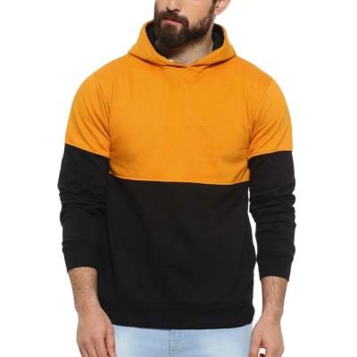 China New Style Anti-Wrinkle New Style Custom Logo Stylish Color Blocked No Edge Pullover Men's Straight Hoodie String Men's Heavy Hoodie Without Brand for sale