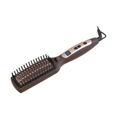 China Other Genie Ceramic LED Digital Display Professional Hair Straightening Brush for sale