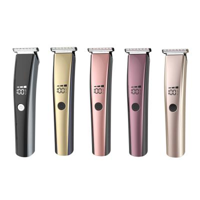 China New Professional Customzied Safety Colors Cordless Hair LED Display Hair Trimmer With 4 Comb Attachments for sale