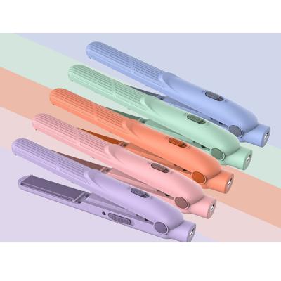 China Cheap Price Safety Ceramic Ionic Sleek Movable Tourmaline Hair Flat Iron Hair Straightening Machine USB Mini Fast Hair Straightener for sale