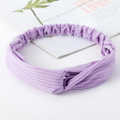 China Sporty Fashion Kink Boho Elastic Hair Bands Wrap Yoga Criss-Cross Solid Color Casual Gym Bands For Women for sale