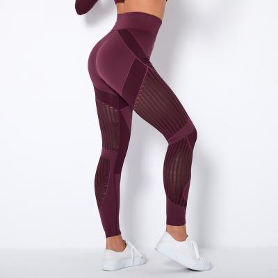 China Breathable women butt crack! crack! The Yoga Pants High Waist Sport Spandex Gaiters Nylon Yoga Pants for sale