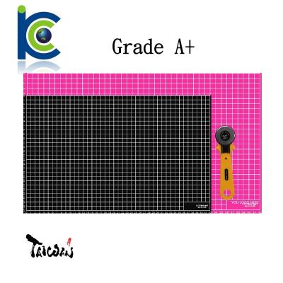 China High quality A1 school supplies custom patchwork a1 3 layers fabric logo table cutting mat for sale