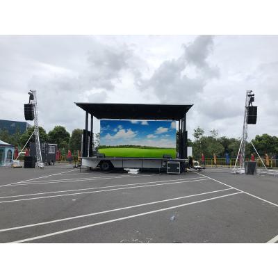 China Plywood +aluminmum+stainless steel trailer mobile +stage stage with LED screen system and sound system and light system for sale for sale