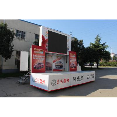 China Plywood +aluminum+stainless steel +stage steel mobile stages with hydraulic system for sale, China Mobile stage trailer advertising tour show truck flow stage truck for sale