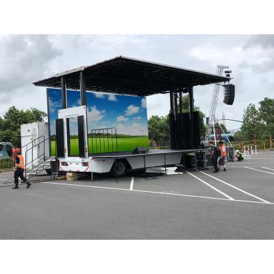 China Plywood +aluminmum+stainless China color truck optional mobile stage trailer cheap outdoor +stage event stage for sale for sale