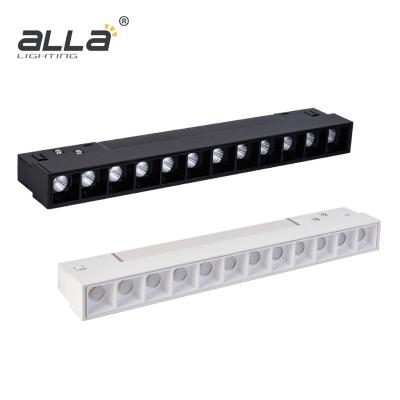 China Home Office Minimalist Decoration Aluminum Smart Track Magnet Rail Led Linear Magnetic Grill Light for sale