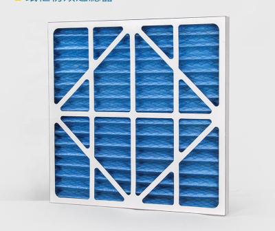 China Hot Selling Cardboard Frame Synthetic Media Pleated Efficiency Air Cleaner Panel Primary Dust Collection Filter for sale