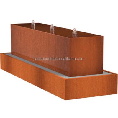 China Construction Made In China Exterior Garden Landscape Corten Steel Water Features for sale