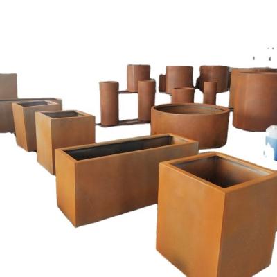 China Modern design indoor outdoor long box corten steel planter for sale