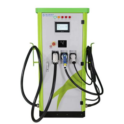 China 67kw AC/DC Integrated Commercial EV Charger GB/T + CCS 2 + Type 1 High Compatibility EV Charger BSEC127 for sale