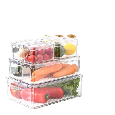 China Best Selling Modern Plastic Amazon Lunch Box Refrigerator Refrige Food Storage Container Cover Light Korean Technics for sale