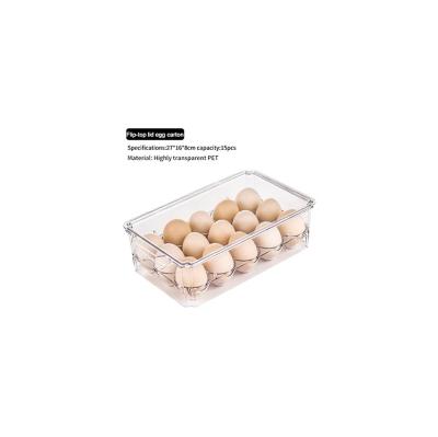 China Durable Plastic Egg Container Box Set Crisper Boxes 15 Holes Plastic Egg Well Selling for sale