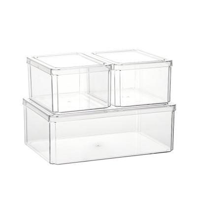 China Sustainable Rectangle Injection Kitchen Plastic Large Container Storage Box Multifunctional Food for sale