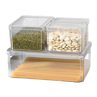 China Custom Durable Rectangular Goods Organizer Clear Plastic Container Storage Box for sale