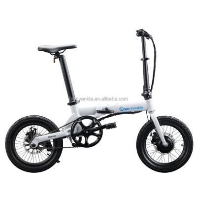 China New Design Aluminum Alloy Disc Brake Pedal 16 Inch 6061 Al-Alloy N1 Folding Foldable E-Bike for sale