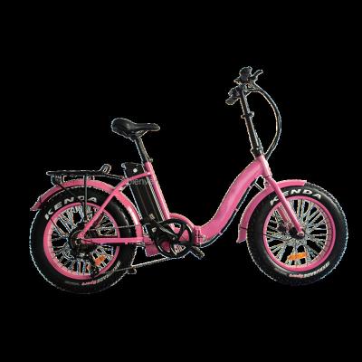 China /7 Speed ​​Fat Tire Electric Aluminum Alloy Folding Bicycle Pedelec 500w Lady With Full Suspension for sale