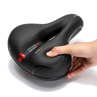 China Comfortable Soft Wide Bicycle Suspension Cycle Seat With Dual Shock For Indoor And Outdoor for sale