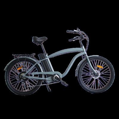 China Alloy 26 Inch Motor 36v 10ah 250W Brushless Motor Mountain Bike Frame Beach Aluminum Bike With LCD Display for sale