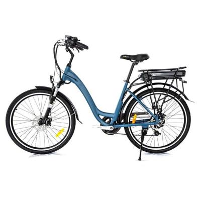 China 36V 250W Brushless Hub Motor 36V 10Ah Li-ion Aluminum Battery On Carrier Rear Ladies Lightweight 19kg Electric Bike for sale