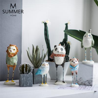 China Living Room Luxury Creative Cute Home Decoration Morden Animal Decor Resin Home Supply Items for sale