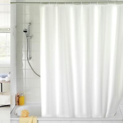 China Sustainable Hot Sale Custom Printed 180x180cm Simple Pure Color Hotel Design Shower Curtain for sale