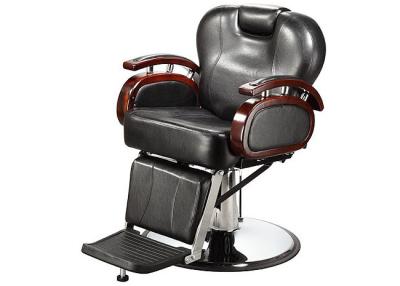 China Reclining Backrest Salon Barber Chair Brown With PU Leather Materials 48.5 KGs for sale