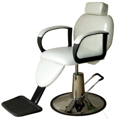 China Indoor White Salon Barber Chair Hydraulic With Removable Pillow , Color Customized for sale