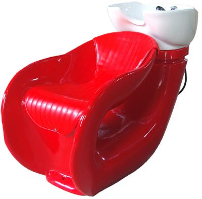 China Red Modern Salon Shampoo Chairs Fibergrass Base With  23.5