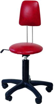 China Portable Red Salon Rolling Chair Adjustable With Backrest , Rubber Star Base for sale