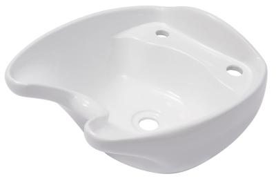 China White Ceramic Backwash Shampoo Bowls Fiberglass Materials , 30cm Height for sale