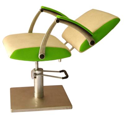 China Green Reclining Backrest Salon Style Chairs Aluminium Armrest With 23.5