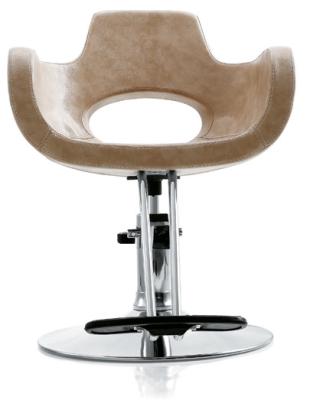 China Cream Portable Hair Stylist Chair / Pu Leather Salon Barber Chair 23.5