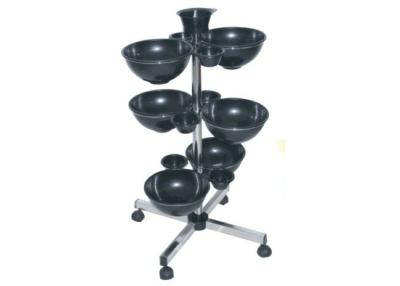 China Plastics Beauty Salon Rolling Cart Light Weight , Colorful Dying Bowl With Rack for sale