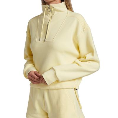 China Wholesale Breathable French Buttery Soft Crop Cotton Terry Women's Oversized Metro Sweatshirts for sale