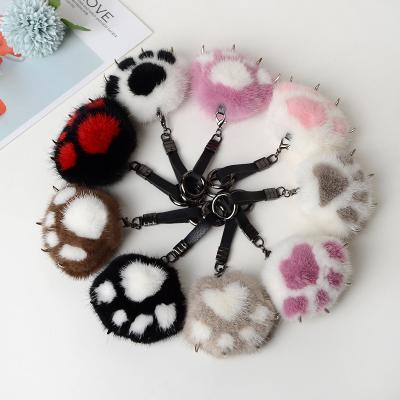 China New Cartoon Fur Accessories Factory Direct Wholesale Pompom Fashionable Simple Cute Fur Ball Main Chain Pendant for sale