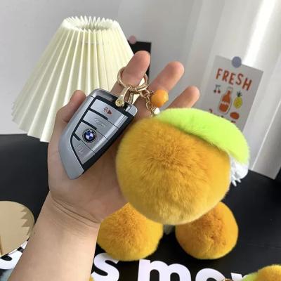 China New Product Fashionable Orange Fur Ball Key Chain Bubble Ball Key Chain Wholesale for sale